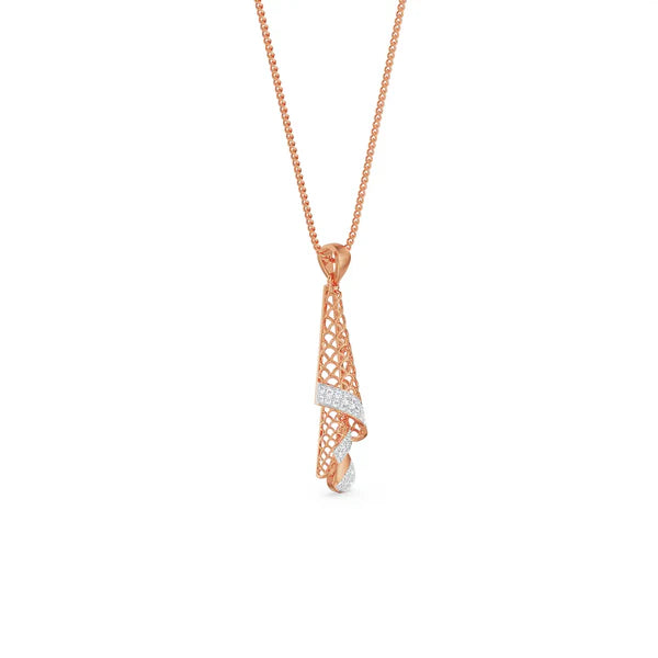 Opulent Diamond Drop Pendant Set