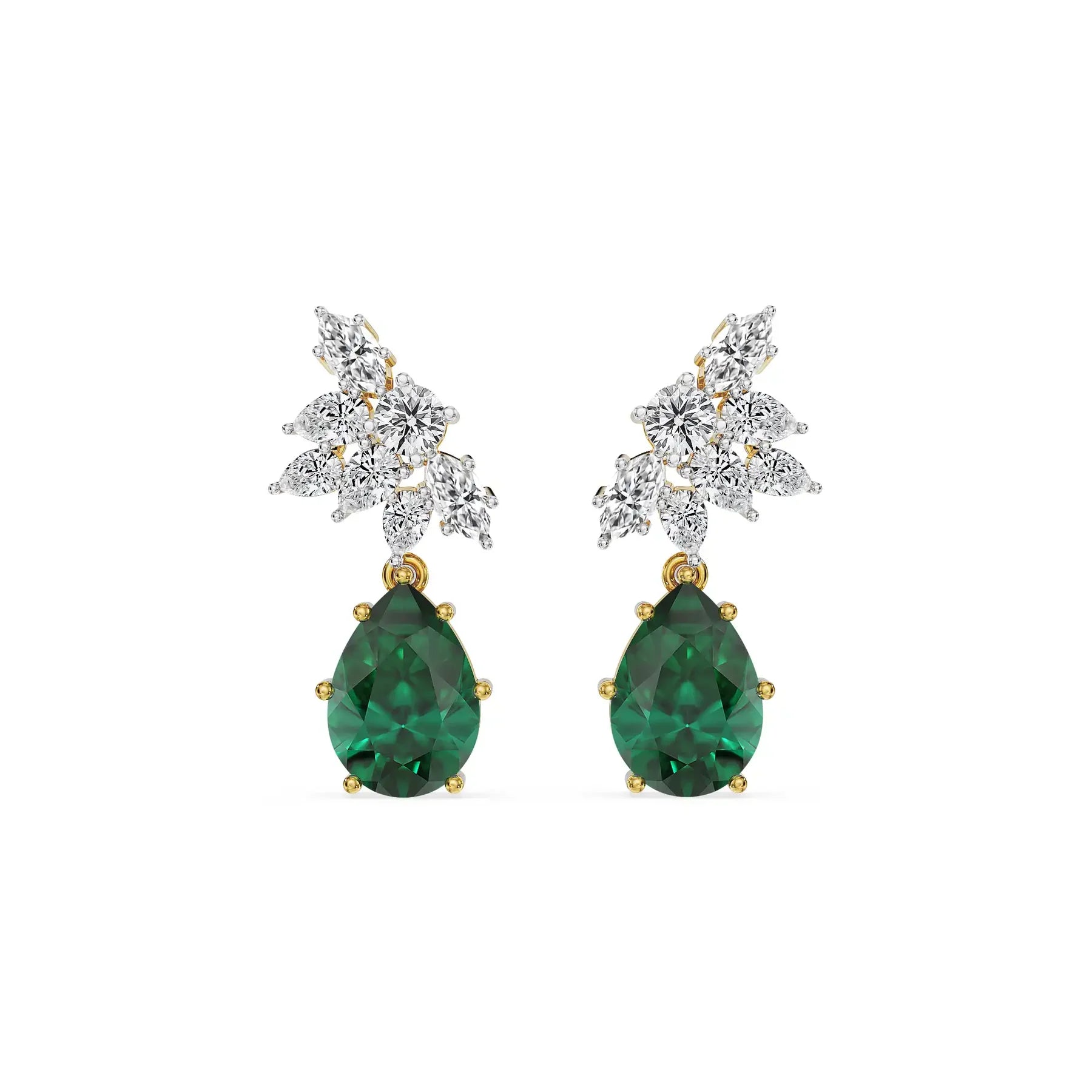 Emerald Bliss Lab Grown Diamond Earrings