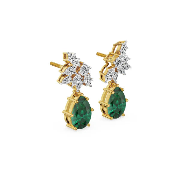 Emerald Bliss Lab Grown Diamond Earrings