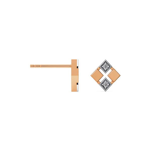 Geometric Glamour Lab Grown Diamond Studs