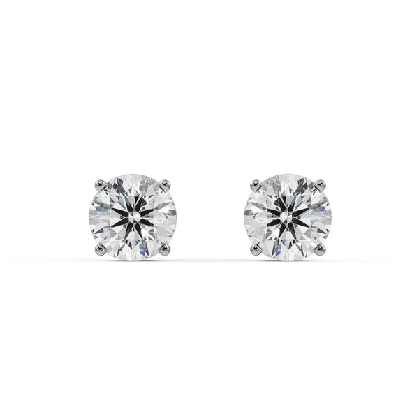 Lab-Grown 1 CT Classic Round Diamond Studs