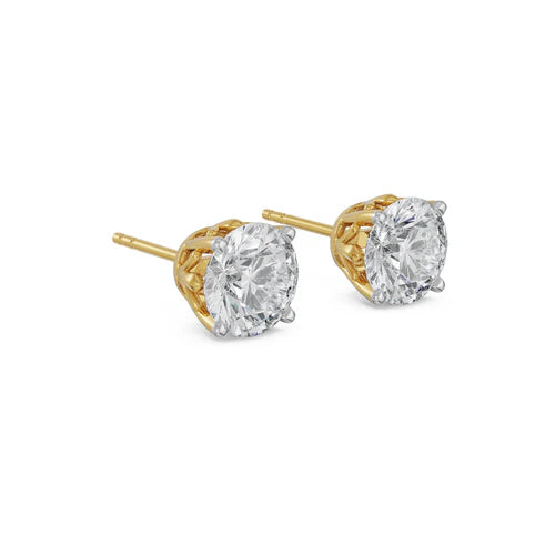 Lab-Grown 1 CT Classic Round Diamond Studs