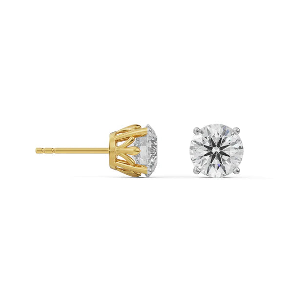 Lab-Grown 1 CT Classic Round Diamond Studs