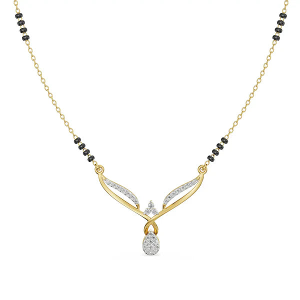 Twisted V Lab Grown Diamond Mangalsutra