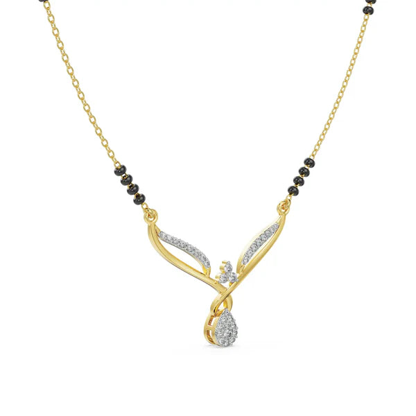 Twisted V Lab Grown Diamond Mangalsutra