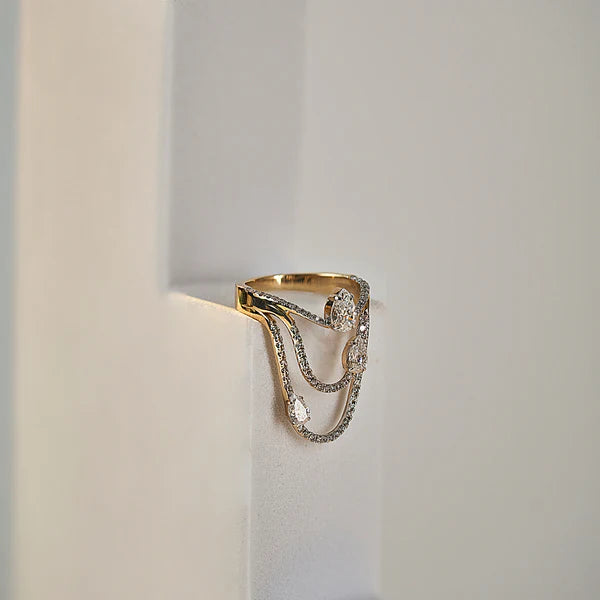 Three Pear Lab Grown Diamond Cocktail Ring