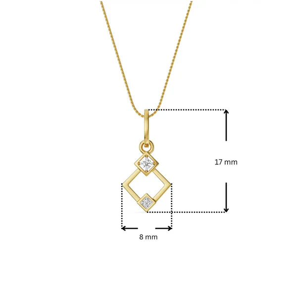 Geometric Glistening Lab Grown Diamond Pendant