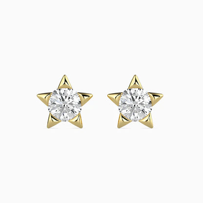 Lab Grown Diamond Solitaire Star Studs