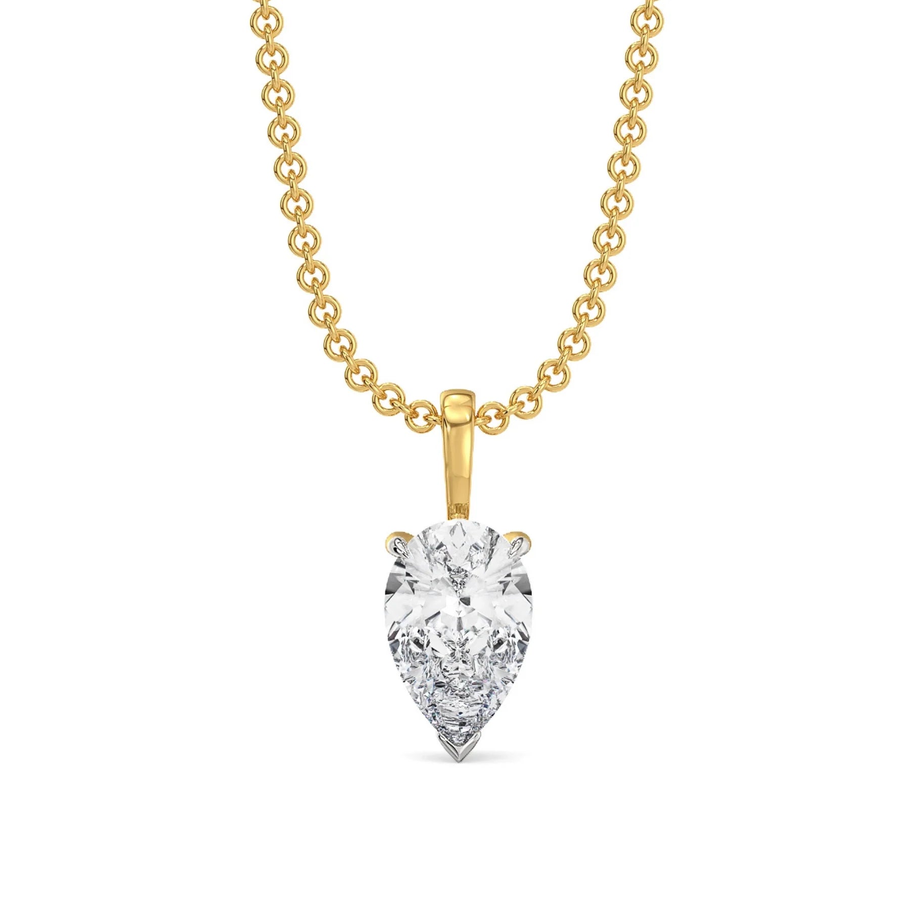 2 CT Dew Drop Lab Grown Diamond Solitaire Pendant