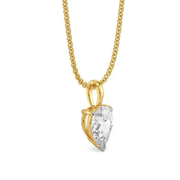 2 CT Dew Drop Lab Grown Diamond Solitaire Pendant