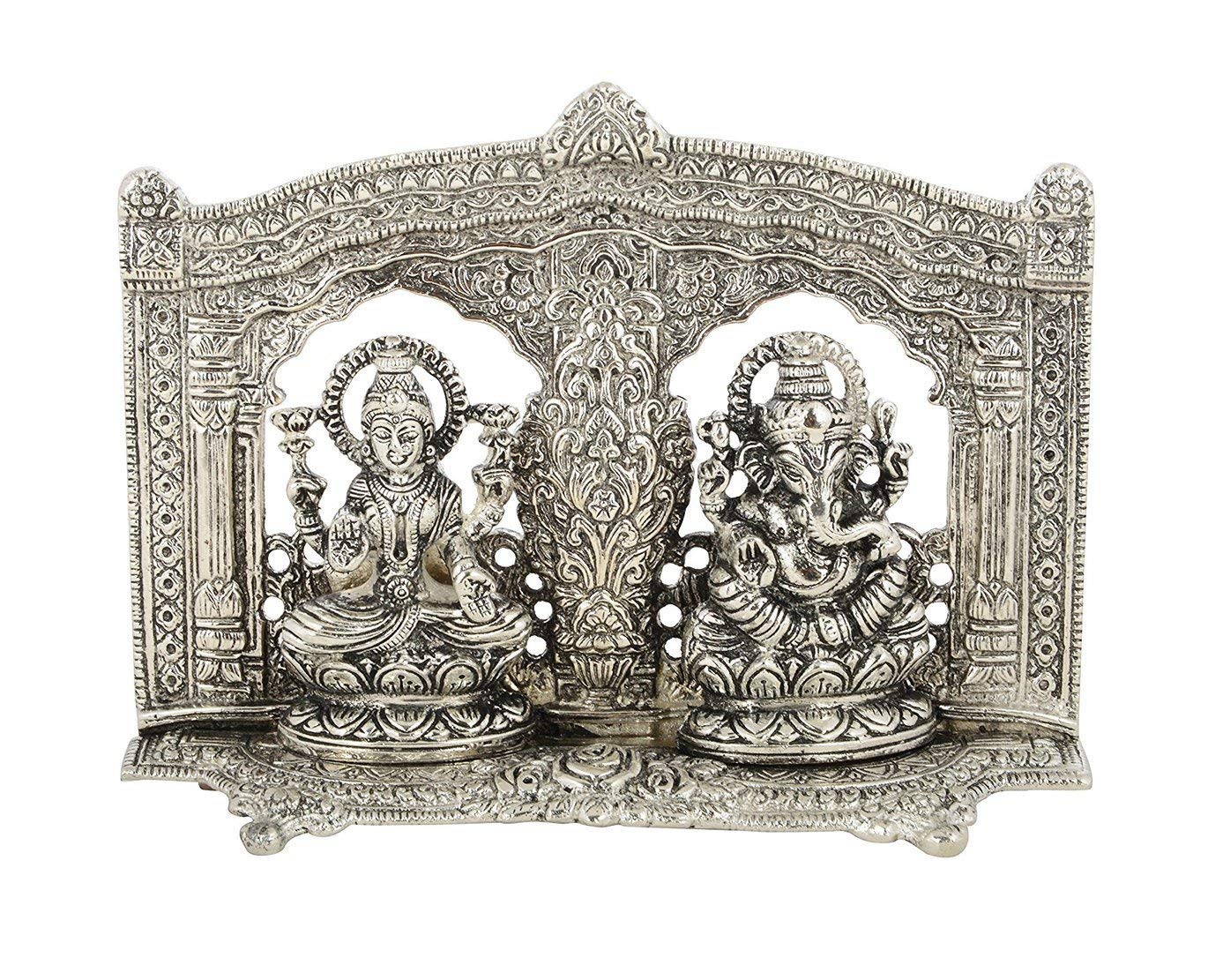 Silver Laxmi Ganesh Patra Box
