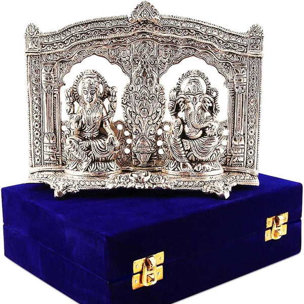 Silver Laxmi Ganesh Patra Box