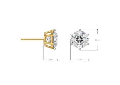 1.5 CT Versatile Lab Grown Diamond Solitaire Studs
