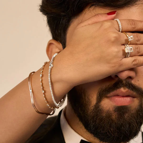 Soft Square Lab Grown Diamond Bangle