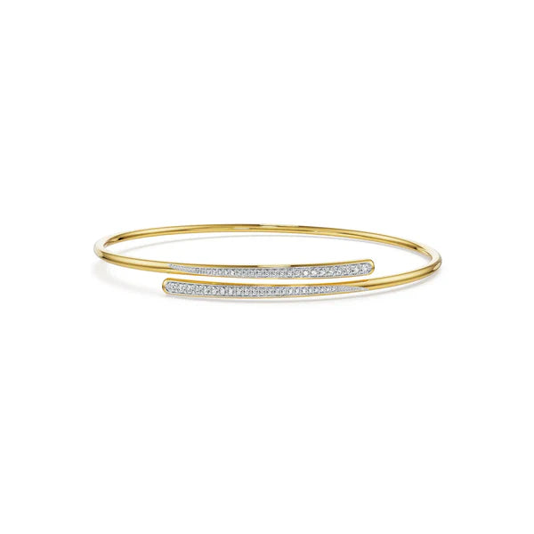 Sparkling Twist Lab Grown Diamond Bangle