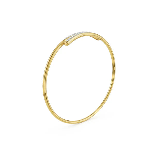 Sparkling Twist Lab Grown Diamond Bangle