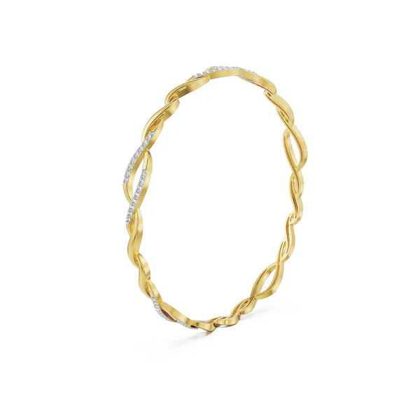 Radiant Swirl Lab Grown Diamond Bangle
