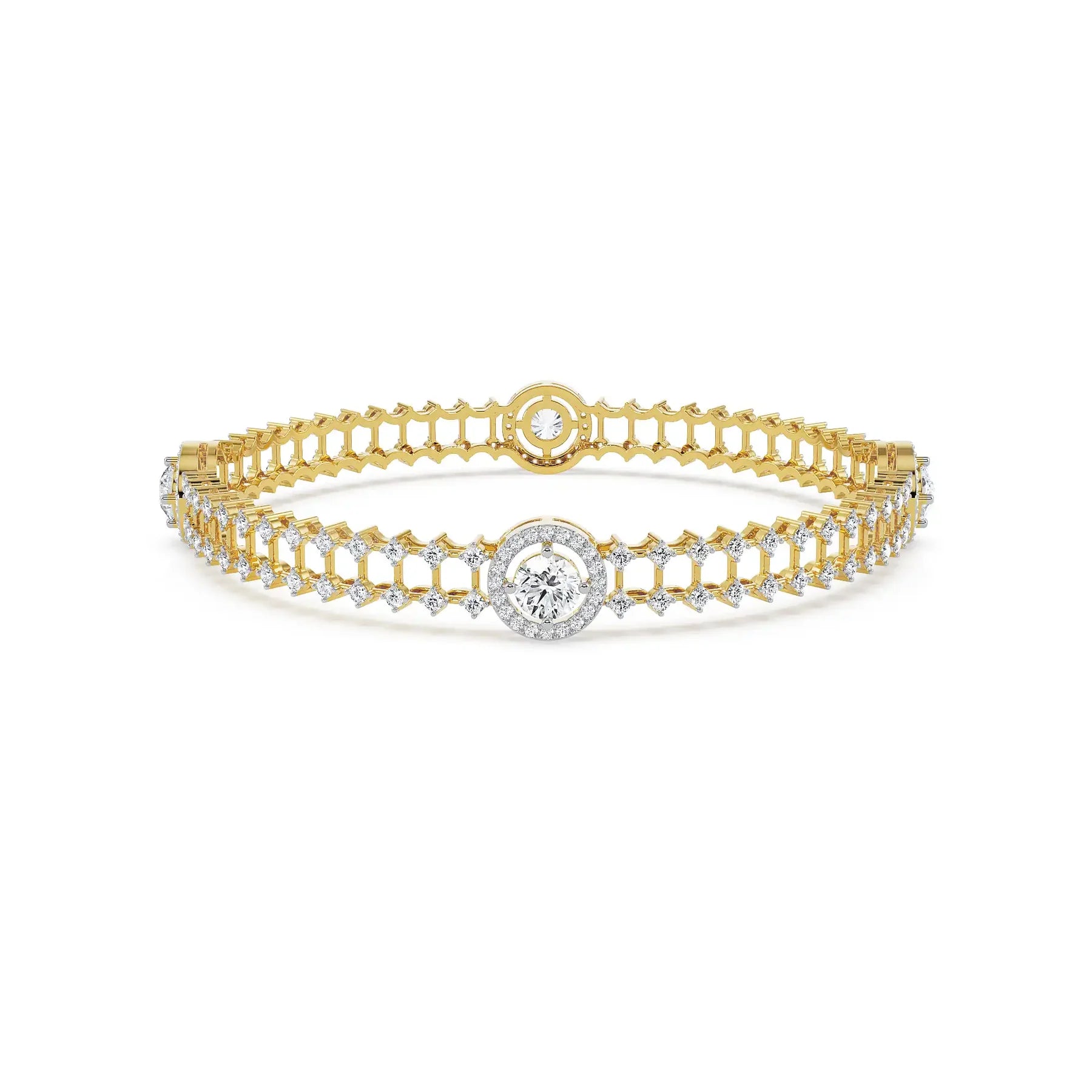 Royal Halo Lab Grown Diamond Bangle