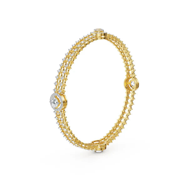 Royal Halo Lab Grown Diamond Bangle