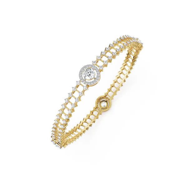 Royal Halo Lab Grown Diamond Bangle