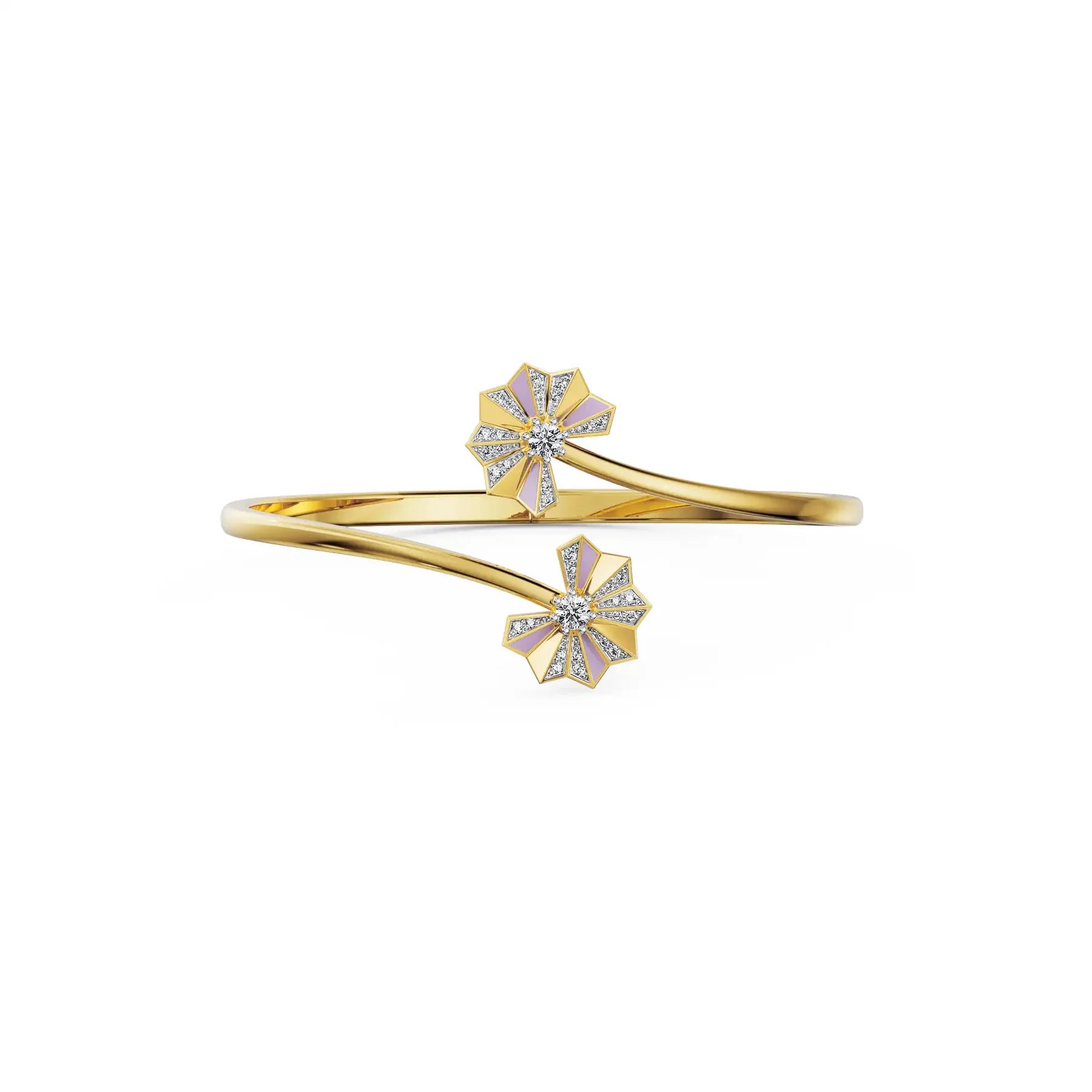 Lilac Prism Lab Grown Diamond Bangle