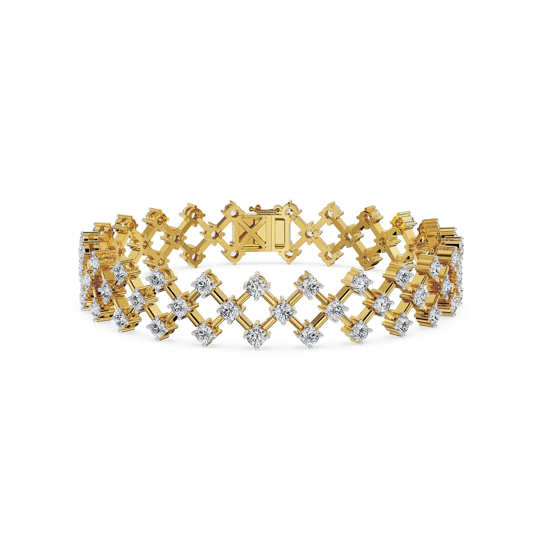 Sterling Lab Grown Diamond Tennis   Bracelet