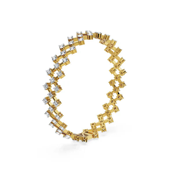 Sterling Lab Grown Diamond Tennis   Bracelet