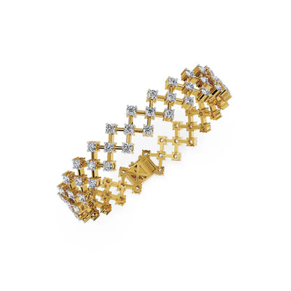 Sterling Lab Grown Diamond Tennis   Bracelet