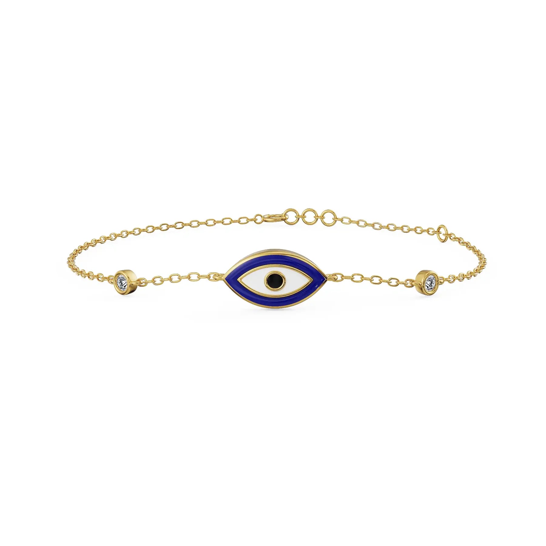 Iris Evil Eye Lab Diamond   Bracelet