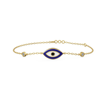 Iris Evil Eye Lab Diamond   Bracelet
