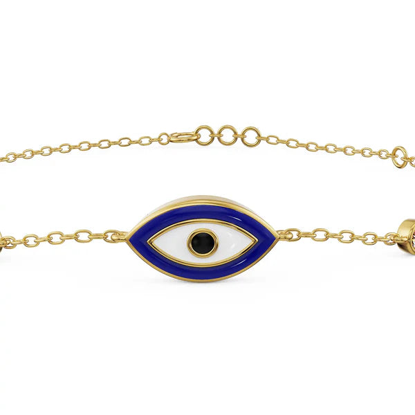 Iris Evil Eye Lab Diamond   Bracelet