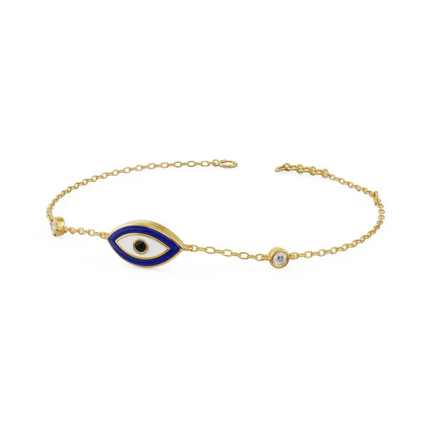 Iris Evil Eye Lab Diamond   Bracelet