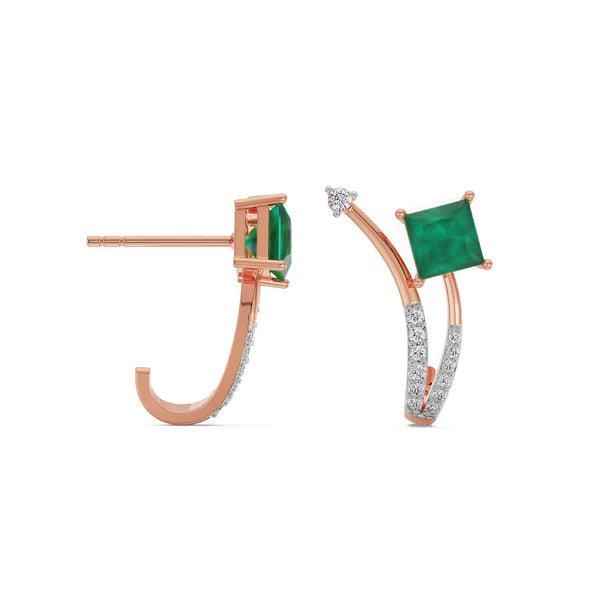 Emerald Delight Lab Diamond Pendant Set