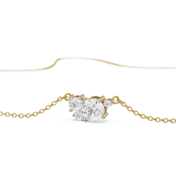 Faiza Solitaire Lab Diamond Necklace Set