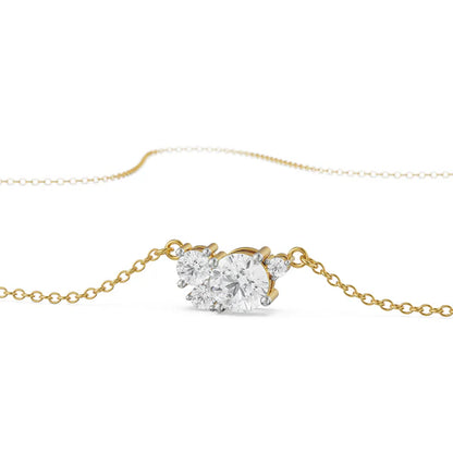 Faiza Solitaire Lab Diamond Necklace Set