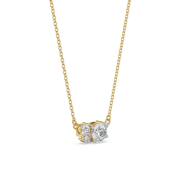 Faiza Solitaire Lab Diamond Necklace Set