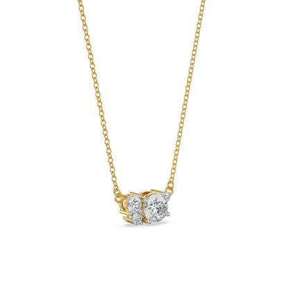 Faiza Solitaire Lab Diamond Necklace Set