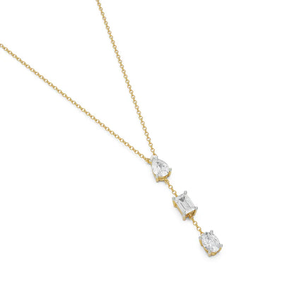 Emerald Tri Lab Diamond Necklace Set