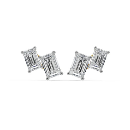 Emerald Tri Lab Diamond Necklace Set