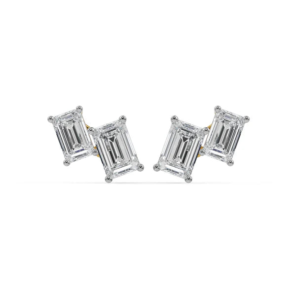 Emerald Tri Lab Diamond Necklace Set
