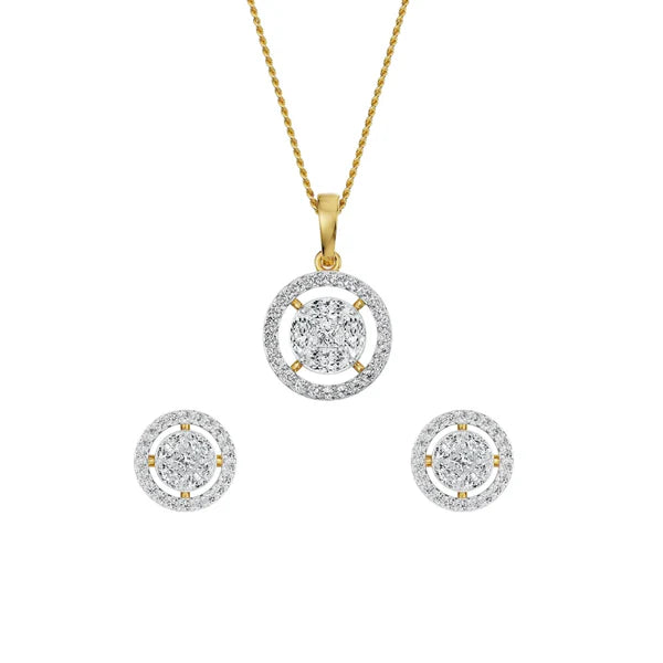 Glistening Lab Grown Diamond Pendant Set