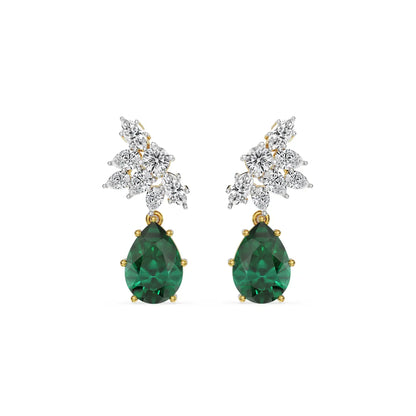 Emerald Bliss Lab Grown Diamond   Earrings