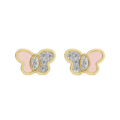Pink Wings Lab Grown Diamond Studs