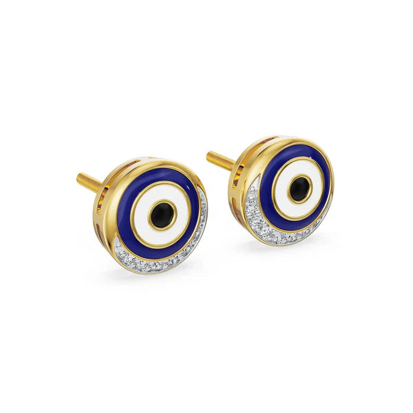 Mystic Gaze Evil Eye Lab Diamond Studs