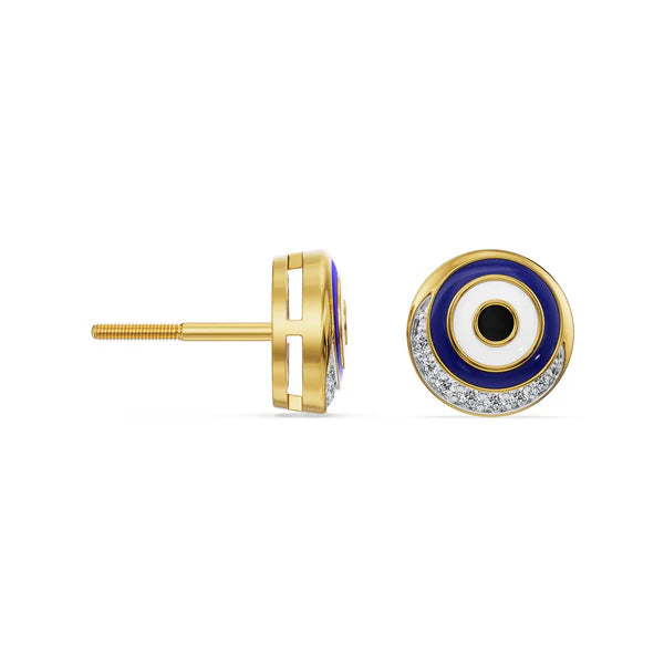 Mystic Gaze Evil Eye Lab Diamond Studs