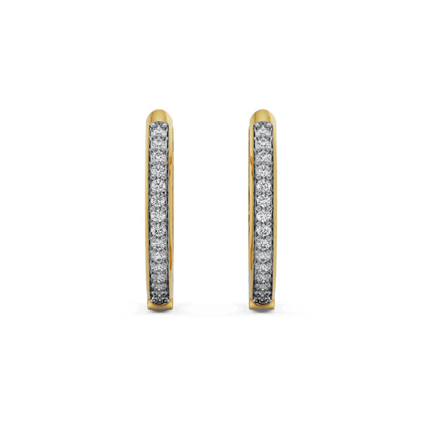 Round Lab Grown Diamond Hoops