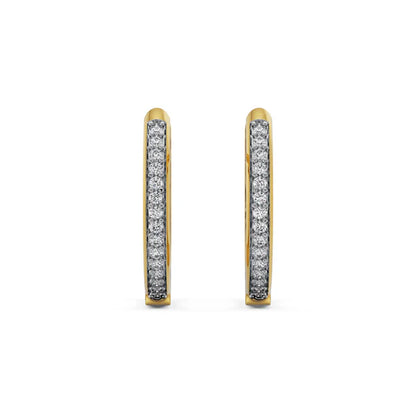 Round Lab Grown Diamond Hoops