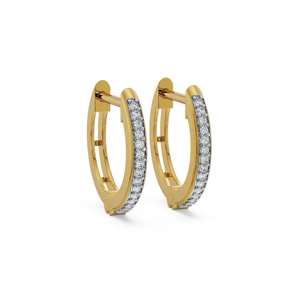 Round Lab Grown Diamond Hoops