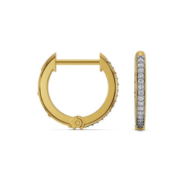 Round Lab Grown Diamond Hoops