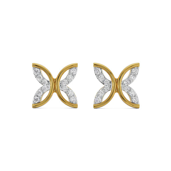 Whimsical Leaf Lab Grown Diamond   Studs